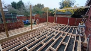 Composite decking installation